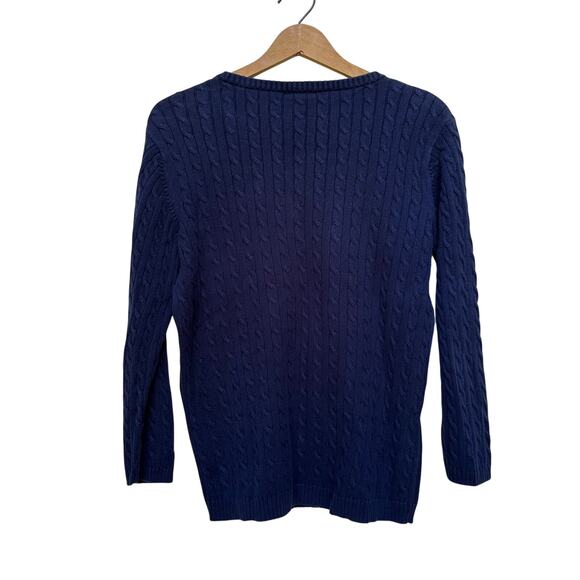 Polo Jeans Co. Ralph Lauren Navy Cable Knit Sweater – Size L - Picture 3 of 4